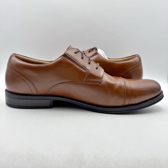Dockers Mens Garfield Cap Toe Oxford Shoes US 15 Wide Brown Vegan Leather EUC main image 7